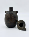 Large Carved Kuba Tutukipfula Gunpowder Flask, Wood. D.R. Congo, 19th-20thC