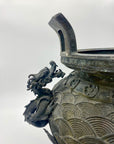 Bronze Koro/Brazier by Okazaki Sessei. Meiji era, Japan. 19thC