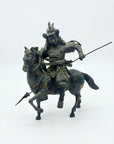 Mounted Samurai with Spear. Bronze, Japanese, 20thC